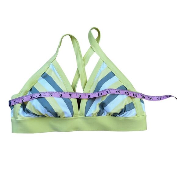 Kona Sol~Striped Tie Bikini Top ~adjustable straps~sewn in padding ~size X (14W) - Picture 7 of 7